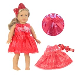 Doll Baby Clothes Princess Lace Dress Fit 18 Inch American&43 CM Reborn New Born Baby Doll OG Girl Doll Shoes DIY Gift`s Toy