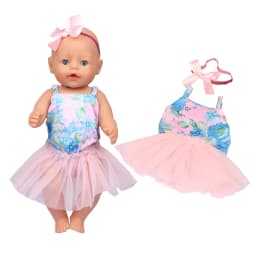 Doll Baby Clothes Princess Lace Dress Fit 18 Inch American&43 CM Reborn New Born Baby Doll OG Girl Doll Shoes DIY Gift`s Toy