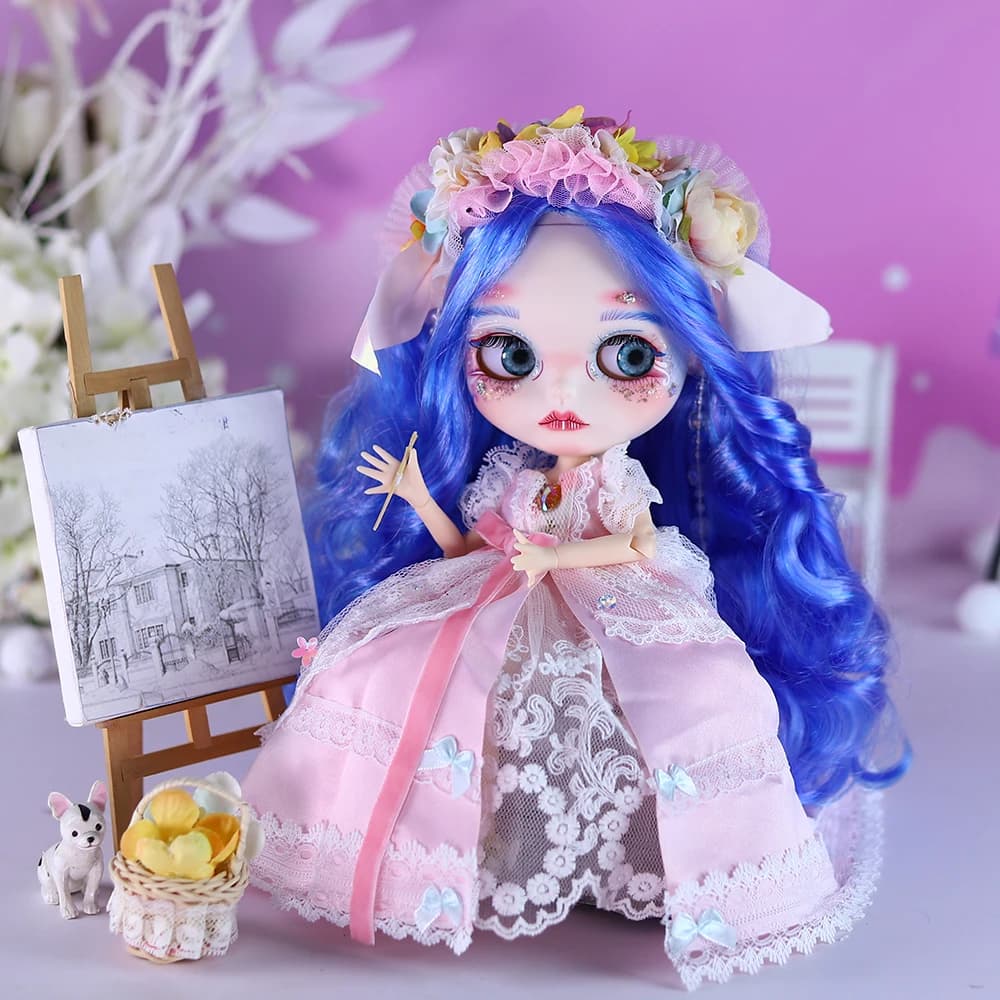 DBS blyth doll clothes classic color plaid dress high quality for 1/6 30cm normal joint body