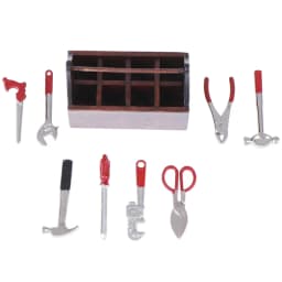 1Set 1:12 Dollhouse Miniature Toolbox Handmade Tools Sets Model Furniture Accessories For Doll House Decor Toys Gift