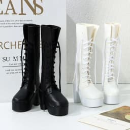 1/3 7.8CM Fashion Doll High Heel Shoes PU Leather With Differents Color Suitable for 60cm Doll Wearing Boots Shoes Doll