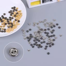 50Pcs/lot 3/4/5/6mm Mini Metal Buttons for DIY Doll Clothes Mini Round Buckles Handmade Craft Doll Clothing Sewing Accessories