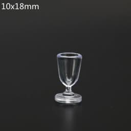 10Pcs Mini Red Wine Cup Simulation Furniture Wine Glass Goblet for Dollhouse Decoration 1:12 Dollhouse Miniature Accessories