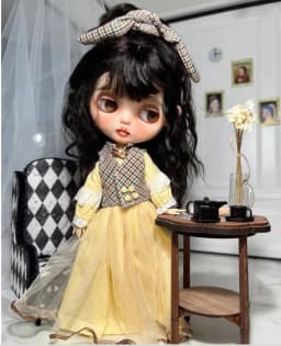 2024 Yellow Style Blythe clothes blythe doll outfit dress 1/6 30cm anime girl (Fit for Pullip,Ob22/24/26, Licca)
