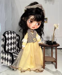 2024 Yellow Style Blythe clothes blythe doll outfit dress 1/6 30cm anime girl (Fit for Pullip,Ob22/24/26, Licca)
