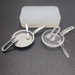 1Pc (only mold) Dollhouse Baking Tray Silicone Mold Dollhouse Mini Pan Model Dolls House Cooking Utensils Accessories