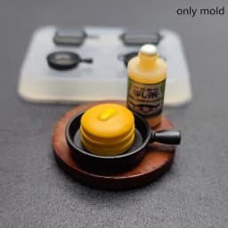 1Pc (only mold) Dollhouse Baking Tray Silicone Mold Dollhouse Mini Pan Model Dolls House Cooking Utensils Accessories
