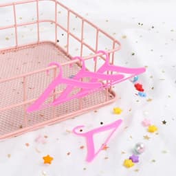10/20PCS Toy Dress Holders Playing House Pink Plastic 1:6 Scale Doll Accessories Miniature Clothes Hangers Dollhouse Furniture