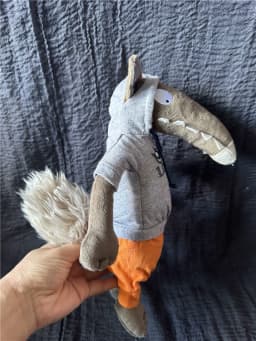 30cm France cartoon loup wolf soft figure doll kids collection yeti model toy