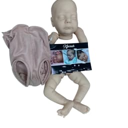 17inch Reborn Nevaeh Doll Kit Lifeike Unpainted Soft DIY Doll Parts with Cloth Body and COA
