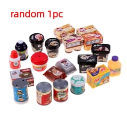 1Pcs Cute Mini 1/12 Miniature Dollhouse Supermarket Shopping Cart Trolley Play Doll Food Drink Accessories Toy