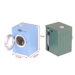 1Set Shell Plastic Miniature Washing Machine Drum Washer Laundry Model Dollhouse Decor Toy