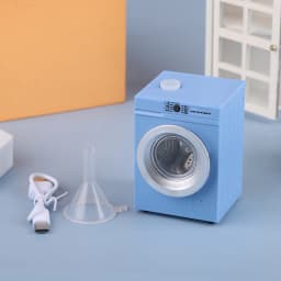 1Set Shell Plastic Miniature Washing Machine Drum Washer Laundry Model Dollhouse Decor Toy