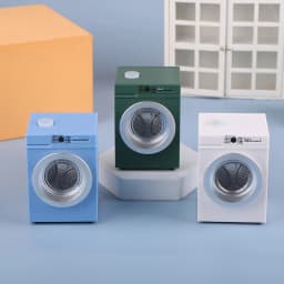 1Set Shell Plastic Miniature Washing Machine Drum Washer Laundry Model Dollhouse Decor Toy