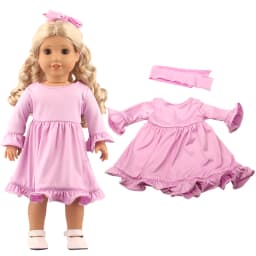 Toy Accessories New 5colour Solid color skirt for American Girl Doll Clothes 18-inch Doll , Cute Girl Gift(only sell clothes)