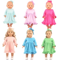 Toy Accessories New 5colour Solid color skirt for American Girl Doll Clothes 18-inch Doll , Cute Girl Gift(only sell clothes)