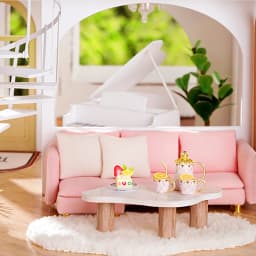 3D Wooden Mini Doll House Assembly Building With Furniture Kit DIY Handmade Duplex Apartment Production Toys Birthday Gifts
