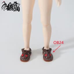 Blyths Doll Shoe Accessories Ob22 Ob24 Doll Shoes Rabbit Shoe Toy Accessories Mini Leather Shoes 3.0 * 1.8cm