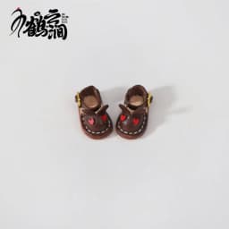 Blyths Doll Shoe Accessories Ob22 Ob24 Doll Shoes Rabbit Shoe Toy Accessories Mini Leather Shoes 3.0 * 1.8cm