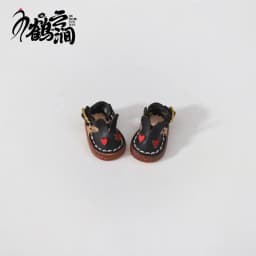 Blyths Doll Shoe Accessories Ob22 Ob24 Doll Shoes Rabbit Shoe Toy Accessories Mini Leather Shoes 3.0 * 1.8cm