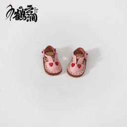 Blyths Doll Shoe Accessories Ob22 Ob24 Doll Shoes Rabbit Shoe Toy Accessories Mini Leather Shoes 3.0 * 1.8cm
