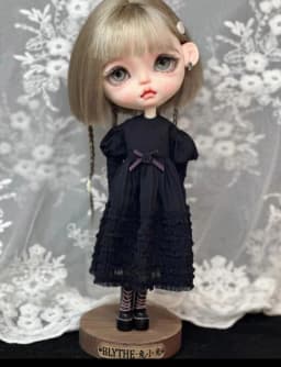 2026 1pcs Blythe Gothic Style One-Piece Dress 1/6 30cm(Fit for Pullip,Ob22/24/26, Licca)
