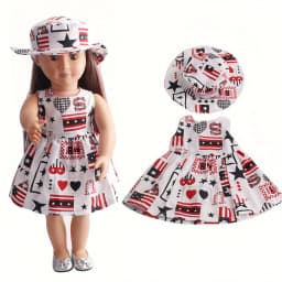 Doll Clothes Suitable for 18-Inch American Dolls. (The Product Does Not Include Dolls and Shoes.) Cosplay Costume.