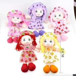 25cm High Quality 25cm Rag Dolls Fruit Skirt Hat Cartoon Baby Sleeping Toy Soft Girls Birthday Christmas Gifts