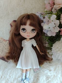 Blythe Doll Clothes Handmade Spring Versatile White Skirt Set 28-30cm OB22 OB24 AZONE Blythe Doll Clothes Accessories Dress