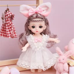 16cm 1/12 Princess Doll BJD DIY Dress Up Doll Toys with Clothes Shoes Movable 13 Joints Cute Sweet Face Girl Gift Child for Kids