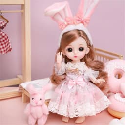 16cm 1/12 Princess Doll BJD DIY Dress Up Doll Toys with Clothes Shoes Movable 13 Joints Cute Sweet Face Girl Gift Child for Kids