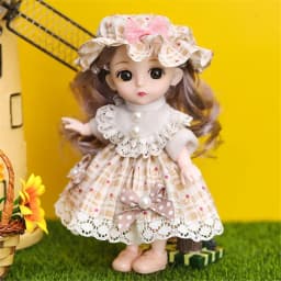 16cm 1/12 Princess Doll BJD DIY Dress Up Doll Toys with Clothes Shoes Movable 13 Joints Cute Sweet Face Girl Gift Child for Kids