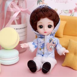 16cm 1/12 Princess Doll BJD DIY Dress Up Doll Toys with Clothes Shoes Movable 13 Joints Cute Sweet Face Girl Gift Child for Kids