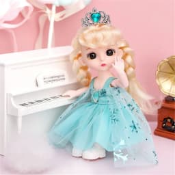 16cm 1/12 Princess Doll BJD DIY Dress Up Doll Toys with Clothes Shoes Movable 13 Joints Cute Sweet Face Girl Gift Child for Kids