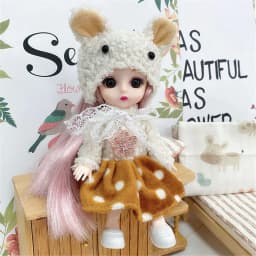 16cm 1/12 Princess Doll BJD DIY Dress Up Doll Toys with Clothes Shoes Movable 13 Joints Cute Sweet Face Girl Gift Child for Kids