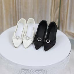 BJD Doll Shoes Toys 1/3 Girls Daily SD/DD/SDGR/SD16 Black Silk Elegant Love Heart Cross Buckle High Heels Gifts Doll Accessories