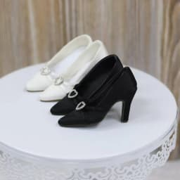 BJD Doll Shoes Toys 1/3 Girls Daily SD/DD/SDGR/SD16 Black Silk Elegant Love Heart Cross Buckle High Heels Gifts Doll Accessories