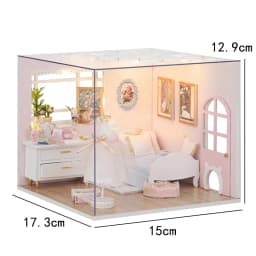 Retro Magic City DIY Wooden Doll Houses Assembled Building Kits With Furniture LED Lights Home Decoration Adult Handmade Gifts