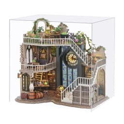 Retro Magic City DIY Wooden Doll Houses Assembled Building Kits With Furniture LED Lights Home Decoration Adult Handmade Gifts