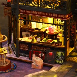 Retro Magic City DIY Wooden Doll Houses Assembled Building Kits With Furniture LED Lights Home Decoration Adult Handmade Gifts