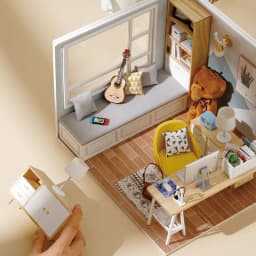 Wooden Miniature Sunshine Study DollHouse DIY Small House Kit Making Room Toys Assembly Building Model Doll House Toys For Gifts