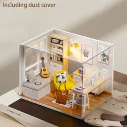 Wooden Miniature Sunshine Study DollHouse DIY Small House Kit Making Room Toys Assembly Building Model Doll House Toys For Gifts