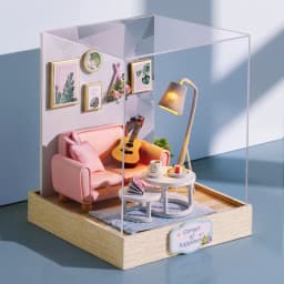 Wooden Miniature Sunshine Study DollHouse DIY Small House Kit Making Room Toys Assembly Building Model Doll House Toys For Gifts