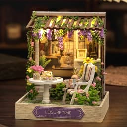 Wooden Miniature Sunshine Study DollHouse DIY Small House Kit Making Room Toys Assembly Building Model Doll House Toys For Gifts