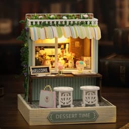 Wooden Miniature Sunshine Study DollHouse DIY Small House Kit Making Room Toys Assembly Building Model Doll House Toys For Gifts