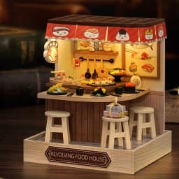 Wooden Miniature Sunshine Study DollHouse DIY Small House Kit Making Room Toys Assembly Building Model Doll House Toys For Gifts