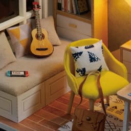 Wooden Miniature Sunshine Study DollHouse DIY Small House Kit Making Room Toys Assembly Building Model Doll House Toys For Gifts