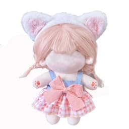 For 20CM Cotton Doll Clothes Cap Headdress Multicolor Miniature Dress Suit Doll Accessories Cosplay Doll Headwear Dress Set