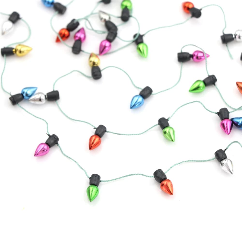 1m 1:12 Scale Dollhouse Miniature A String of multi-coloured Christmas Lights Fake Lights For Doll House Decor Small ornaments