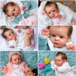 20 inch Unpainted Vinyl Reborn Baby Doll Kit Joleen Lifelike Newborn Reborn Baby Doll Mold Parts With Eyes